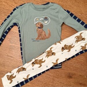 Carter's Green and White Dog Print Pajama Set 2 Pack